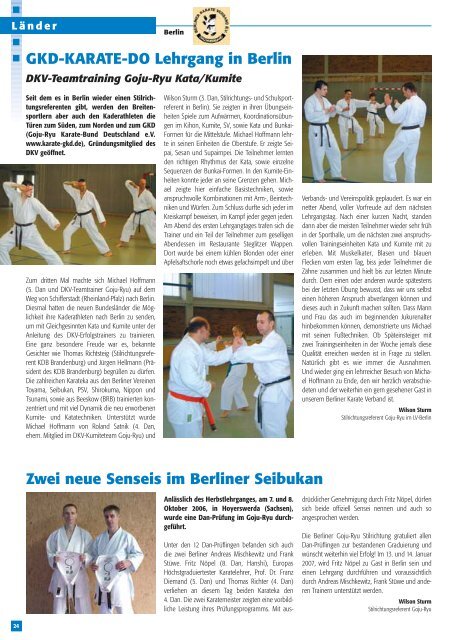 DKV Magazine - Chronik des deutschen Karateverbandes