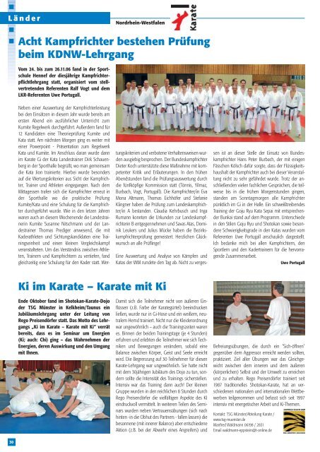 DKV Magazine - Chronik des deutschen Karateverbandes