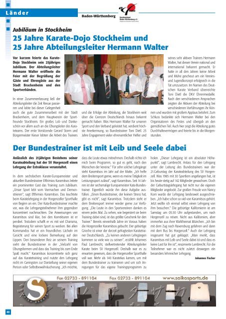 DKV Magazine - Chronik des deutschen Karateverbandes