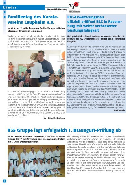 DKV Magazine - Chronik des deutschen Karateverbandes