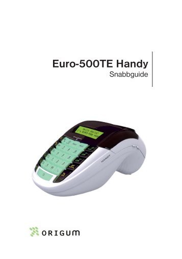 SnabbGuide Elcom Euro-500TE Handy - Origum Distribution AB
