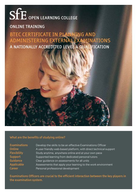 btec certificate in planning and administering external ... - SfE