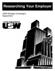 USW Research Manual - United Steelworkers