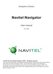 User Manual for Navitel Navigator 5.5