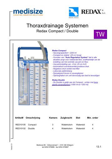 Thoraxdrainage katheters PVC, Recht - Medisize