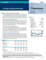 Fund Analyst Report on Goldis by Merrill Lynch
