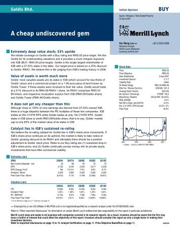 Fund Analyst Report on Goldis by Merrill Lynch