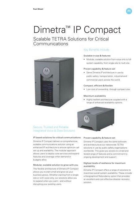 Dimetra™ IP Compact - Radiotrans