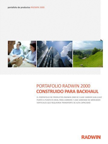 portafolio radwin 2000 construido para backhaul - Radiotrans