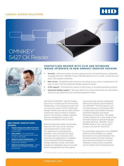 OMNIKEYÂ® 5427 CK Reader