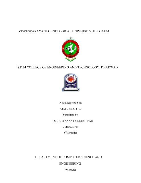 VISVESVARAYA TECHNOLOGICAL UNIVERSITY - sdmcse