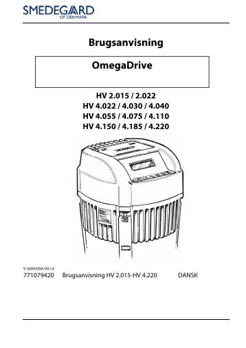 Omegadrive brugsanvisning hv 2.015 - Smedegaard