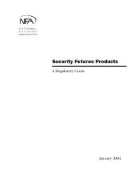 Security Futures Products: A Regulatory Guide - National Futures ...