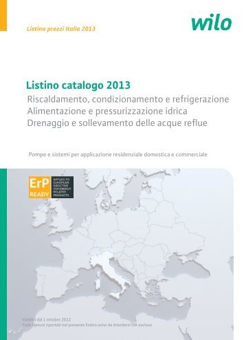 Listino catalogo 2013 - Wilo