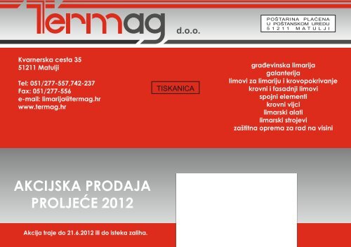 LETAK PROLJEÄE 2012 strana po strana - Termag doo