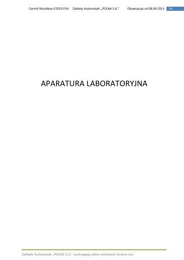 Destylatory i Re-destylator oraz części zamienne - Polna S.A.