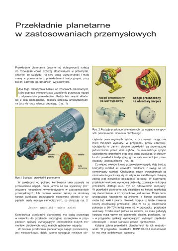 PrzekÅadnie planetarne w zastosowaniach ... - Polpack Sp. z o.o.