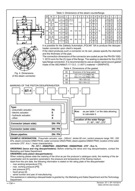 Product catalogue: Automatic control and heat ... - Polna S.A.