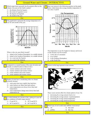 Interactive Water & Climate - New York State Regents Earth Science