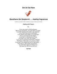 Om Sri Sai Ram Sanathana Sai Sanjeevini ......healing fragrances