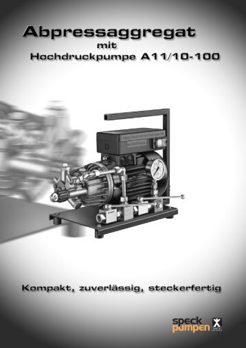 prospekt abpressaggregat.fh11 - Speck Pompen BelgiÃ«