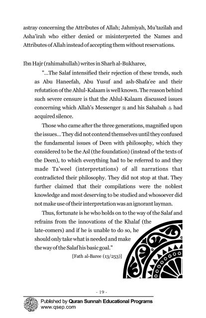 A critical analysis of the Modernists and the Hadeeth ... - Islam House