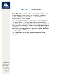SAP ERP Technical Audit