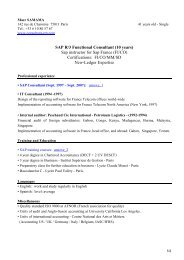 Resume SAP Consultant