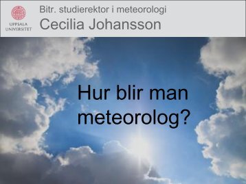 Hur blir man meteorolog?