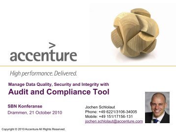 Accenture Audit and Compliance Tool - Adfahrer