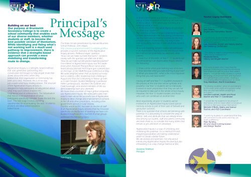 In this Issue - Brunswick Secondary College