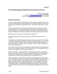 U.S. Daily Newspaper Readership During the War with Iraq