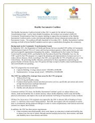 Healthy Sacramento Coalition Fact Sheet (PDF). - Sierra Health ...