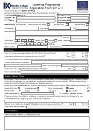 Application form (PDF) - Bexley College