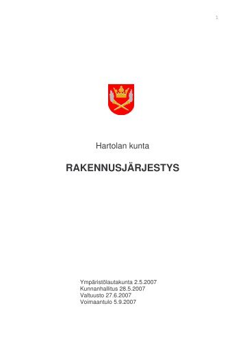 RakennusjÃ¤rjestys - Hartolan kunta