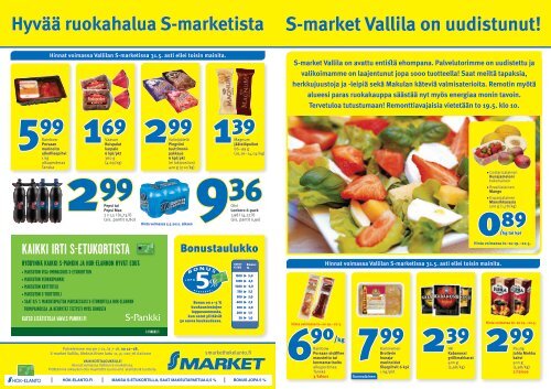 HyvÃ¤Ã¤ ruokahalua S-marketista S-market Vallila on uudistunut!