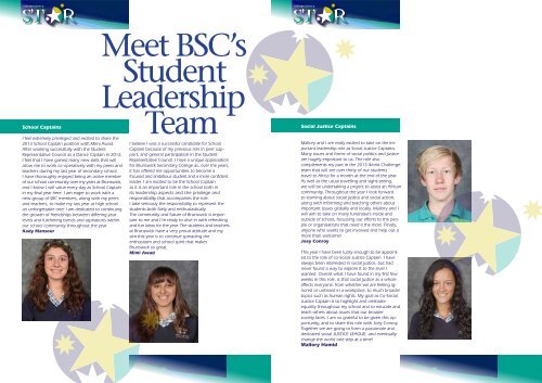 In this Issue - Brunswick Secondary College