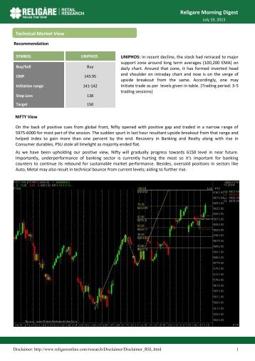 Religare Morning Digest - InvestmentGuruIndia