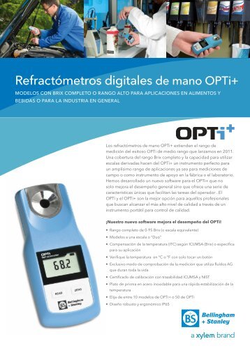 RefractÃ³metros digitales de mano OPTi+ - Bellingham and Stanley