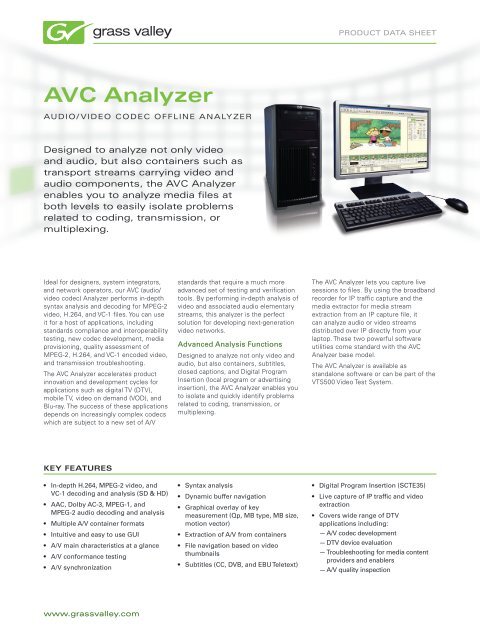 AVC Analyzer Audio/Video Codec Offline Analyzer - Prolifiq