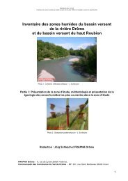 Inventaire des zones humides du bassin versant de la rivière Drôme ...