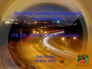 Gauteng Freeway Management System (FMS) ITS ... - ITS South Africa