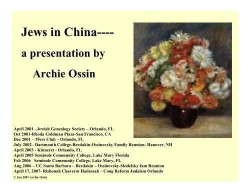 Jews In China Jewishgen Kehilalinks