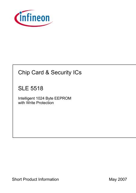 Chip Card & Security ICs SLE 5518 - Infineon
