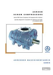 Aerzen VMX Screw Compressor Unit equipped with oil injection
