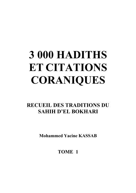 3000 hadiths et citations coraniques - Islam House