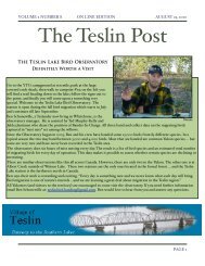 Teslin Post Volume 2 No 8 - The Village of Teslin