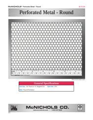 Perforated Metal - Round General Specifications