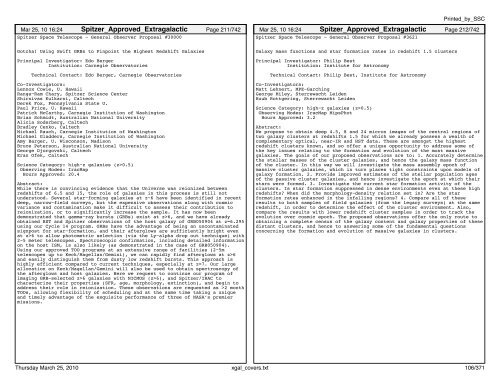 Extragalactic abstracts - IRSA - California Institute of Technology