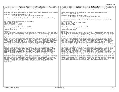 Extragalactic abstracts - IRSA - California Institute of Technology